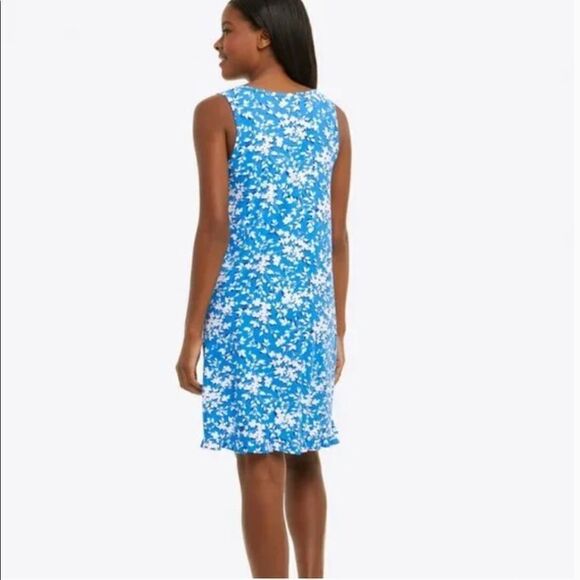 Draper James Blue Shadow Floral Ruffle Nightgown - Picture 2 of 10